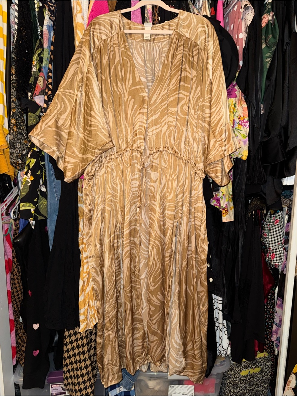 H&M Women's Tan and Beige Kimono